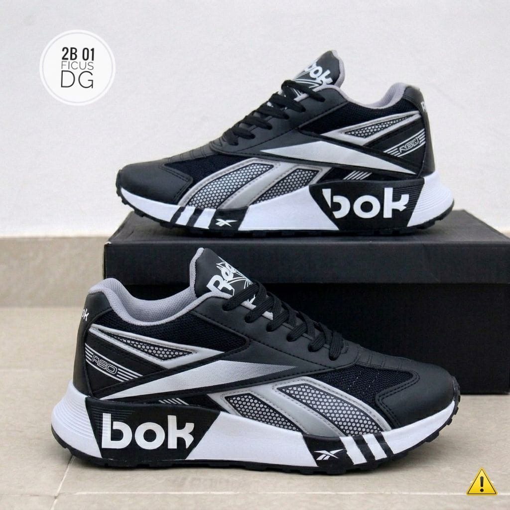 Deportivos London  color Reebok Negro Gris